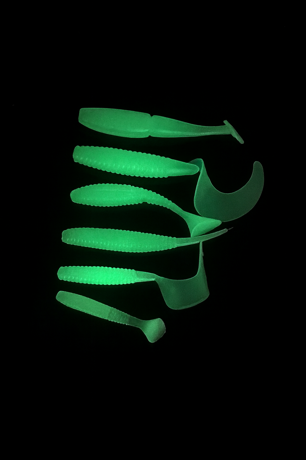 Leurre souple fluorescent 6pcs/lot